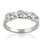 Silver Round Cubic Zirconia Ring