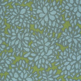 Geometric Florals Hydrangea Nikko Blue/Green Modern Rug