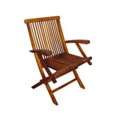 Terrace Mates Folding Dining Arm Chairs (Set of 2)
