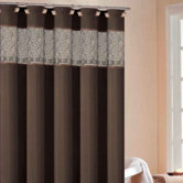 Rania Shower Curtain in Brown / Black