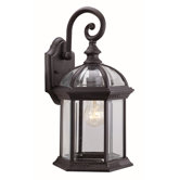 Hexagon One Light Outdoor Wall Lantern
