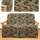 Travel 5 Piece Full Skirted Futon Cover Set