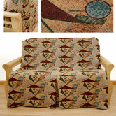 Mardi Gras 5 Piece Full Skirted Futon Cover Set