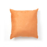 Ultra Suede Pumpkin Orange Square Pillow