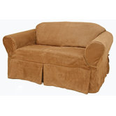 Suede Loveseat Slipcover