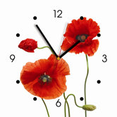 Wanduhr "My Clock" mit Klatschmohn-Dekor