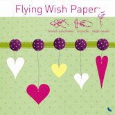 Fliegendes Wunschpapier "Flying Wish Paper&reg;" mit Hearts-II-Dekor