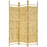 Burnt Bamboo Shoji Room Divider