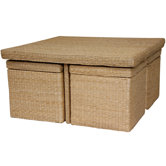 Coffee Table with Four Stools