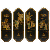 Ladies Soapstone Curving Wall Plaques in Black