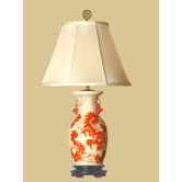 22" Foo Dog Vase Lamp