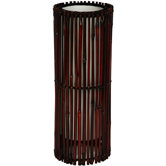 17" Kobiyashi Japanese Bamboo Lantern in Dark Brown