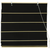 Cotton Roman Shades Blinds in Black