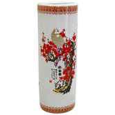 Umbrella Stand with Cherry Blossom Design in White