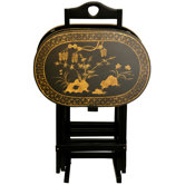 Lacquer 5 Piece TV Tray Set