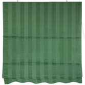 24" Striped Roman Retractable Blinds in Soft Green