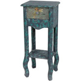 Teal Flower Multi-Tiered Plant Stand