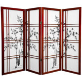 48" Low Double Cross Bamboo Tree Shoji Room Divider