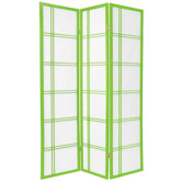 Double Cross Shoji Screen in Lime