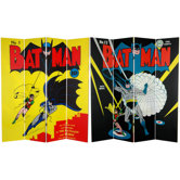 Tall Double Sided Batman and Robin Canvas Room Divider