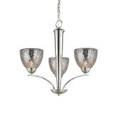 North Bay 3 Light Chandelier with Mosaic Bell Glass