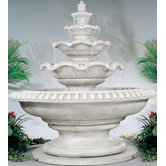 Tiered Cast Stone Palazzo Quattro Waterfall Fountain