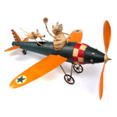 Cat Aviator Whirligig Statue