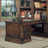 Barcelona 32" Peninsula Desk Base in Dark Red Walnut