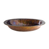 Acapulco Oval Hand Hammered Copper Bathroom Sink