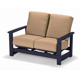 Leeward Two-Seat Settee Dining Arm Chair with Cushion