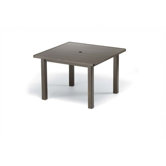 42'' Square Aluminum Slat Dining Height Table