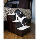 Three Step Pet Stairs in Espresso