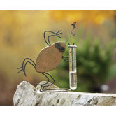 Ceramic Stand Frog Rain Gauge