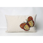 Butterfly Rectangle Indoor/Outdoor Pillow in Orange