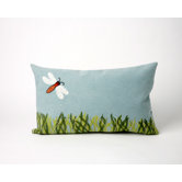 Dragonfly Rectangle Indoor/Outdoor Pillow in Aqua