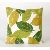 Mystic Leaf Square Indoor/Outdoor Pillow in Green