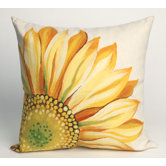 Sunflower Square Indoor/Outdoor Pillow in Yellow