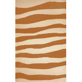 Spello Wavey Stripe Orange Outdoor Rug