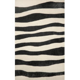 Spello Wavey Stripe Black Outdoor Rug