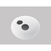 Tao 4.8" Round Vase in White