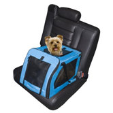 Small Soft Travel Pet Crate in Blue Aqua