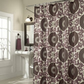 Ottoman Blossom Shower Curtain in Plum