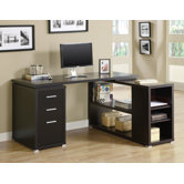 Hollow-Core L-Shaped Computer Desk