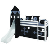 Halbhohes Bett "Basic" mit Rutsche