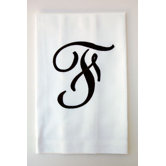 Egyptian Cotton Huck Towel with Embroidered Letter Script