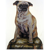 Pug Wooden Decorative Dog Doorstop