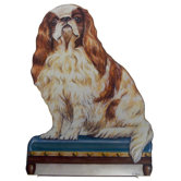 King Charles Wooden Decorative Dog Doorstop