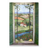 Country Wooden Faux Window Scene