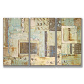 Aqua Dreams Triptych Wall Art
