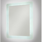 Rectangular Halo LED Demister Illuminated Mirror